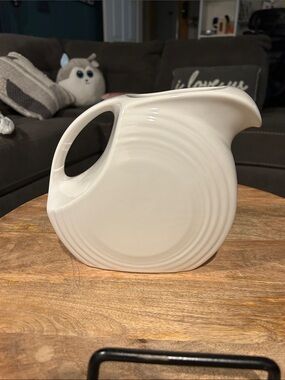 Fiestaware White Ceramic Disc Pitcher
